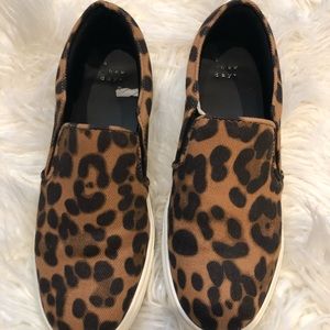 Leopard slip on sneakers